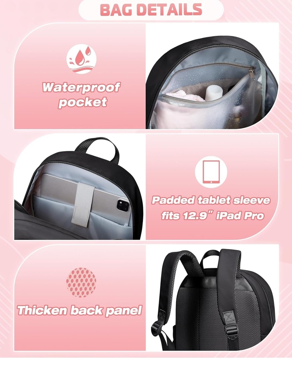 Black Backpack - Picture 4 of 6
